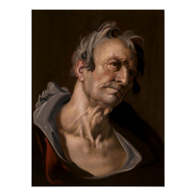 Póster Jefe de un anciano por Abraham Bloemaert (Anverso)
