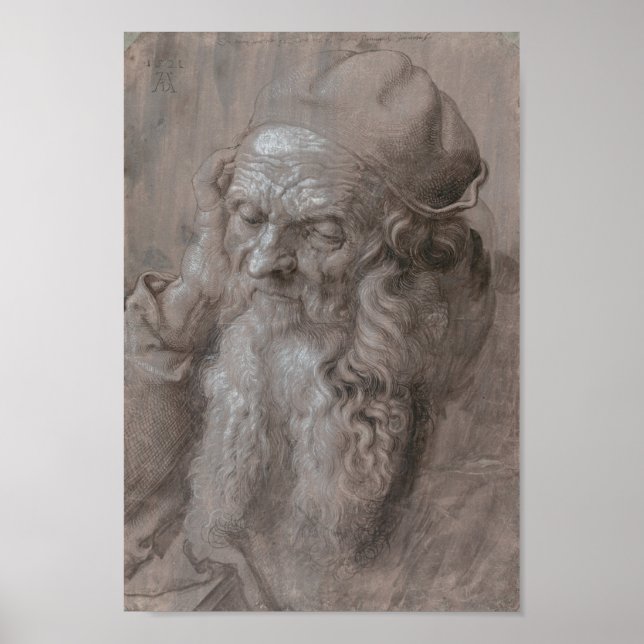 Póster Jefe de un anciano por Albrecht Durer (Frente)