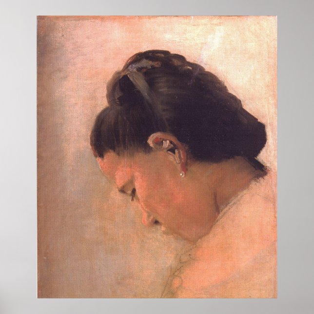 Póster Jefe de un joven Chica (Frente)