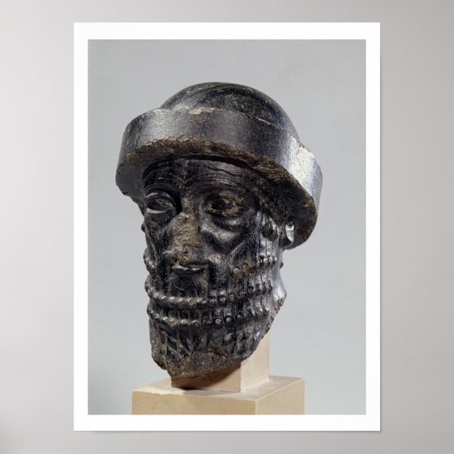 Póster Jefe de un rey, posiblemente Hammurabi, rey de Bab (Frente)