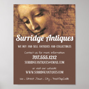 Póster Jefe de una mujer, Leonardo Da Vinci, tienda de an