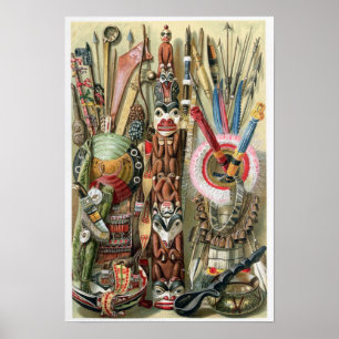 Póster Jefe del pueblo de la costa de Loango