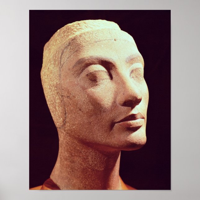 Póster Jefe inconcluso de Nefertiti, Nuevo Reino (Frente)