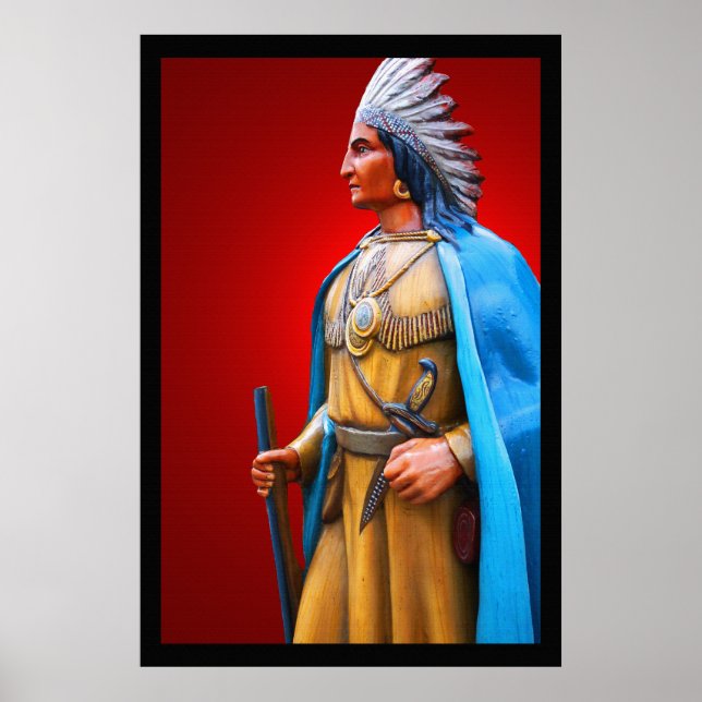 Póster Jefe indio americano 36 x 24 Poster (Frente)