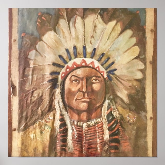 Póster Jefe indio de Sitting Bull (Frente)