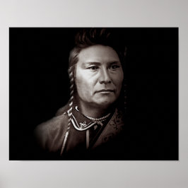 Póster Jefe Joseph del indio norteamericano Nez Perce