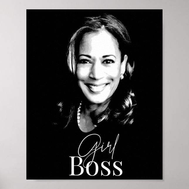 Póster Jefe Kamala Harris Por Los Demócratas Liberales 1 (Frente)