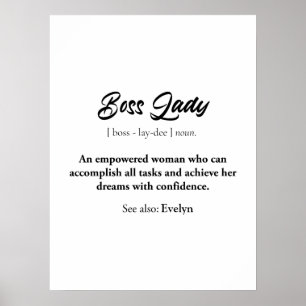 Póster Jefe Lady Mug - Duelo de mujer empoderada, confian