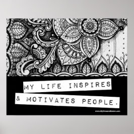 Póster Jefe líder de ambición de éxito de confirmación po