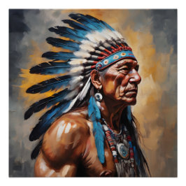 Póster Jefe nativo americano no 6