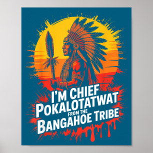 Póster Jefe pokalotatwat de la tribu indígena nativa