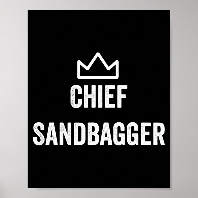 Póster Jefe Sandbagger Golf Meme Bjj Chess Sandbag (Frente)