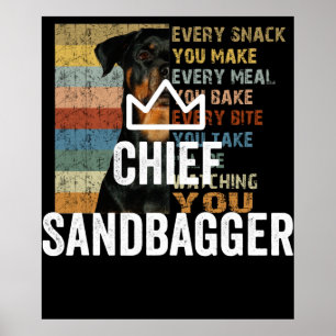 Póster Jefe Sandbagger Golf Meme Bjj Chess Sandbag
