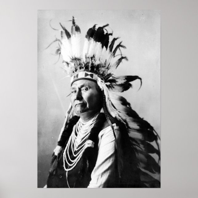 Póster Jefe vintage Joseph Native American (Frente)