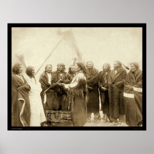 Póster Jefes indios con millas generales SD 1891