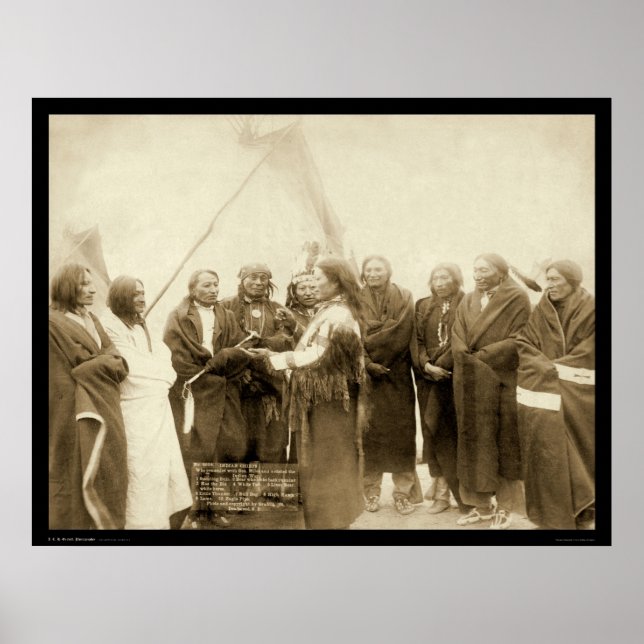Póster Jefes indios con millas generales SD 1891 (Frente)