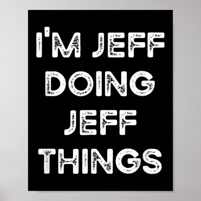 Póster Jeff Doing Jeff Things Funny Navidades Idea (Frente)