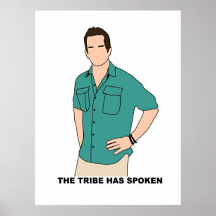 Póster Jeff Probst, Sobreviviente De CBS, La Tribu Ha Hab