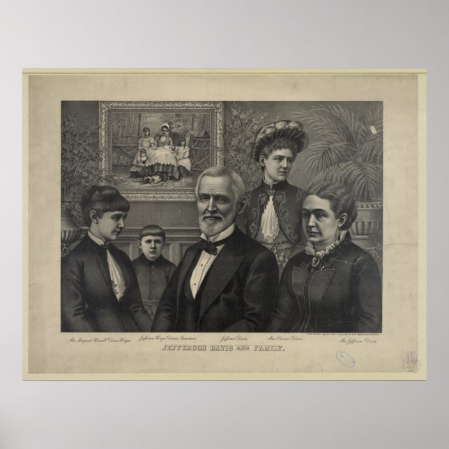 Póster Jefferson Davis and Family Lithograph Print (Frente)
