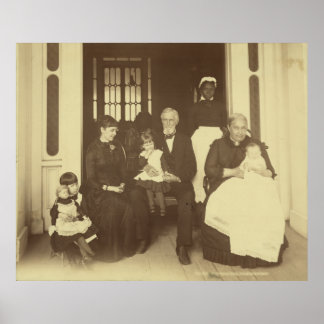 Póster Jefferson Davis y Tres generaciones por E. Wilson