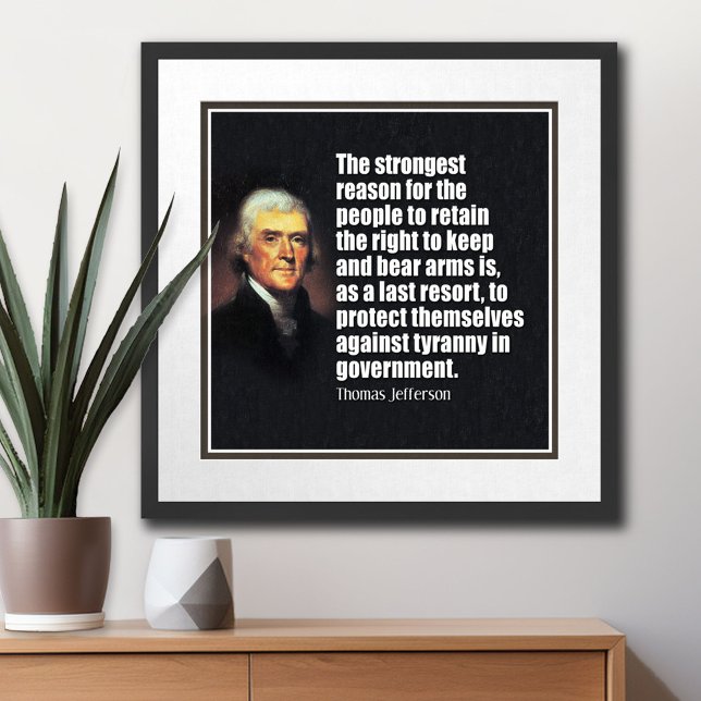 Póster Jefferson: Derecho a portar armas (Thomas Jefferson Poster)
