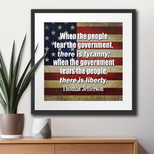 Póster Jefferson: Libertad vs. Tiranía