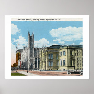 Póster Jefferson St., Syracuse, New York Vintage
