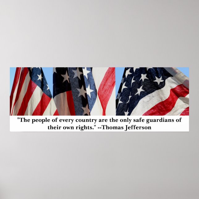 Póster Jefferson y la bandera (Frente)