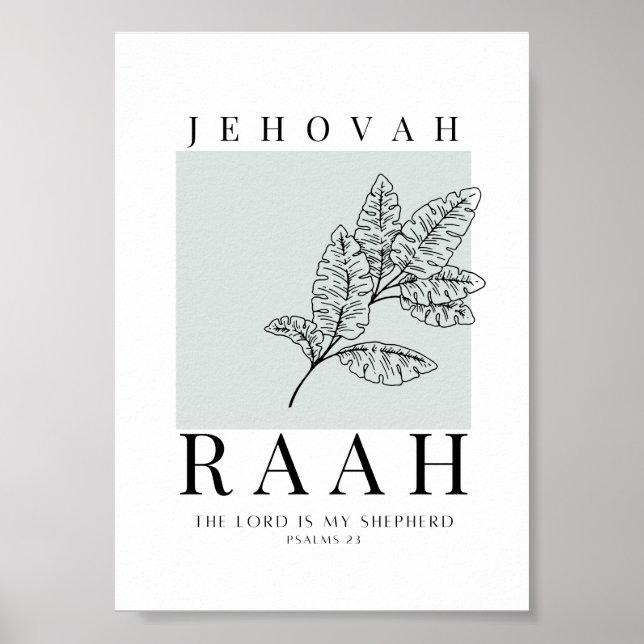 Póster Jehová Raah Printable (Frente)