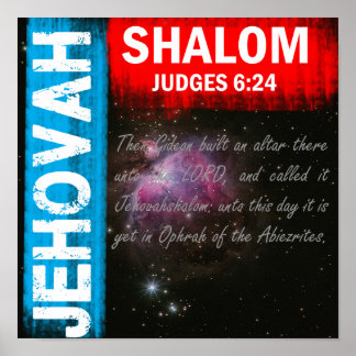 Póster Jehová Shalom - Dios mi paz