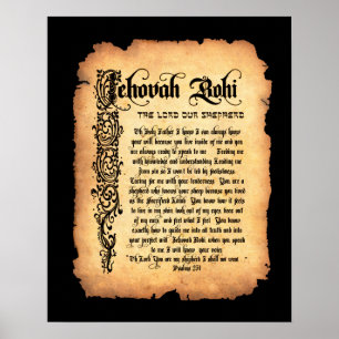 Póster Jehovah Rohi, Lord our Shepherd: Names of God