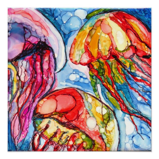 Póster Jellies flotantes (Anverso)
