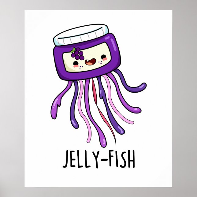 Póster Jelly-fish Funny Jelly Jar Pun (Frente)