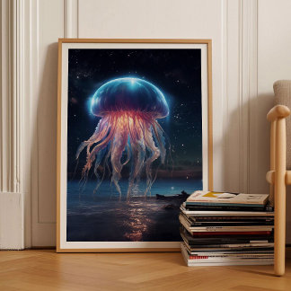 Póster Jellyfish Print Jellyfish Poster Cottagecore Print