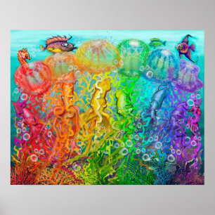 Póster Jellyfish Squid Poster