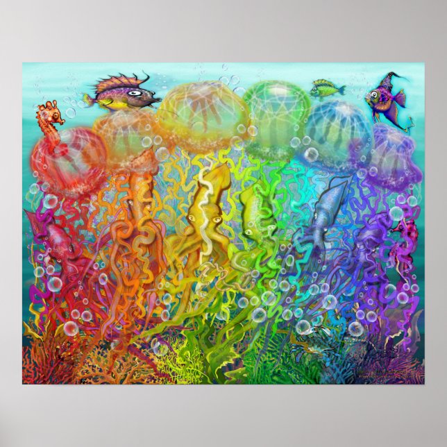Póster Jellyfish Squid Poster (Frente)