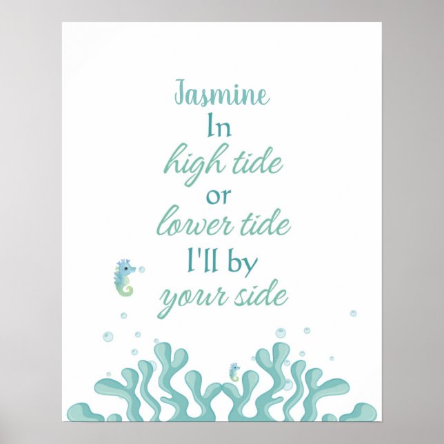 Póster Jellyfish Tidal Comfort Personalizable (Frente)