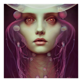 Póster Jellyfish Woman