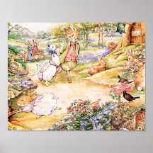 Jemima Puddle Duck paseando con el Sr. Fox