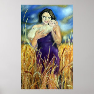 Póster Jennifer and Daughter - pintura de Jeanne Watson
