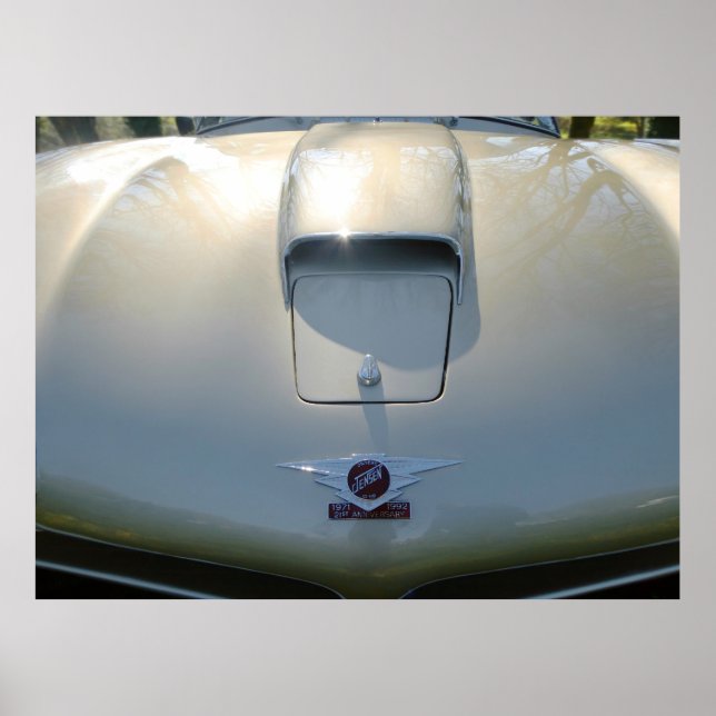 Póster Jensen CV8,Vintage British Sports Tourer. (Frente)