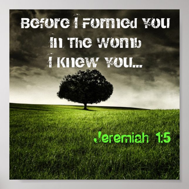 Póster JEREMIAH 1:5 (árbol) (Frente)