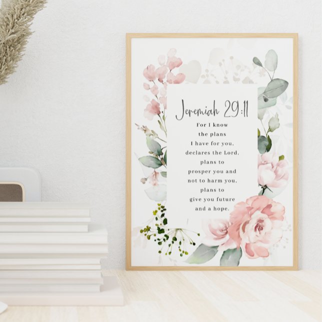 Póster Jeremiah 29:11, cartel de versículo bíblico (Subido por el creador)