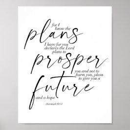 Póster Jeremiah 29:11 de doble fuente
