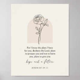 Póster Jeremiah 29:11 For I know the plans