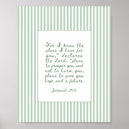 Póster Jeremiah 29:11 For I know the plans