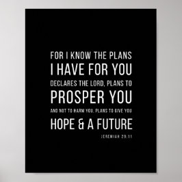 Póster Jeremiah 29:11 For I know the plans