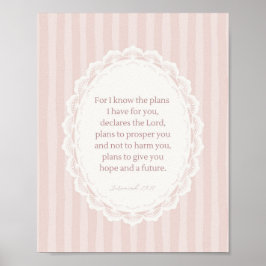 Póster Jeremiah 29:11 For I know the plans