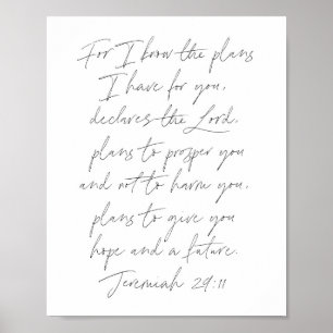 Póster Jeremiah 29:11 Script