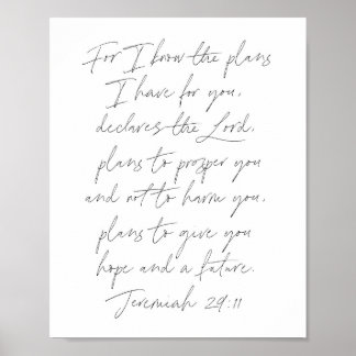 Póster Jeremiah 29:11 Script